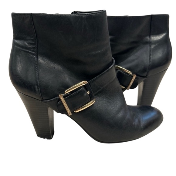 Dana Bachman Leather Ankle Booties with Buckle - Picture 1 of 6